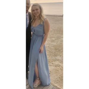Lulu’s Heavenly Hughes Maxi Dress Blue
